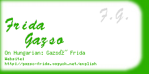 frida gazso business card